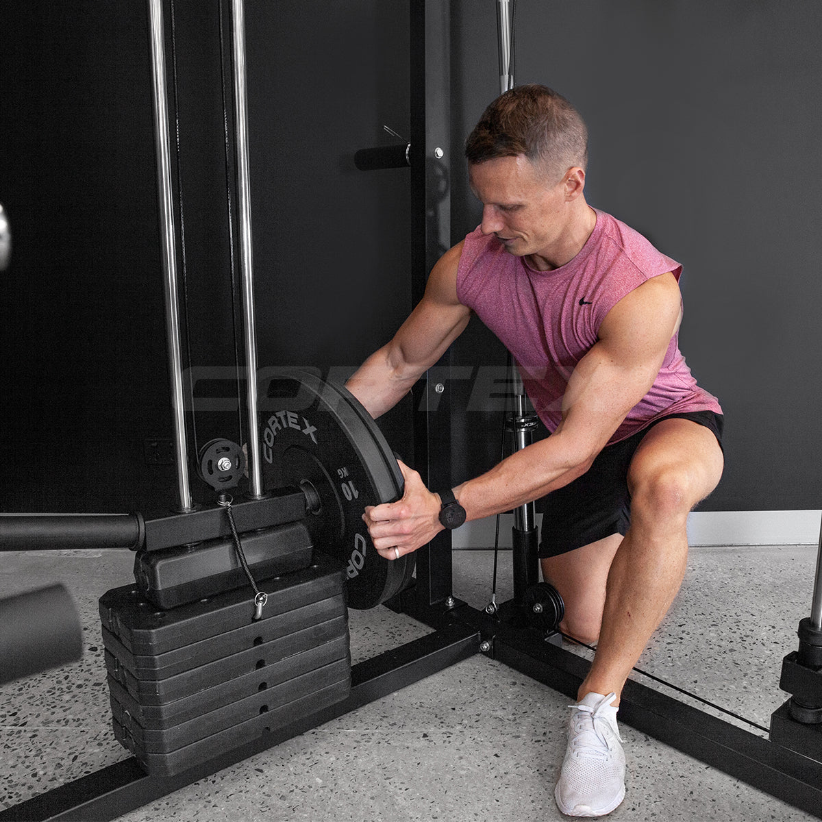 CORTEX SM 20 6-in-1 Power Rack with Smith Machine & Cable System - Home Gym Equipment for Strength Training & Weightlifting