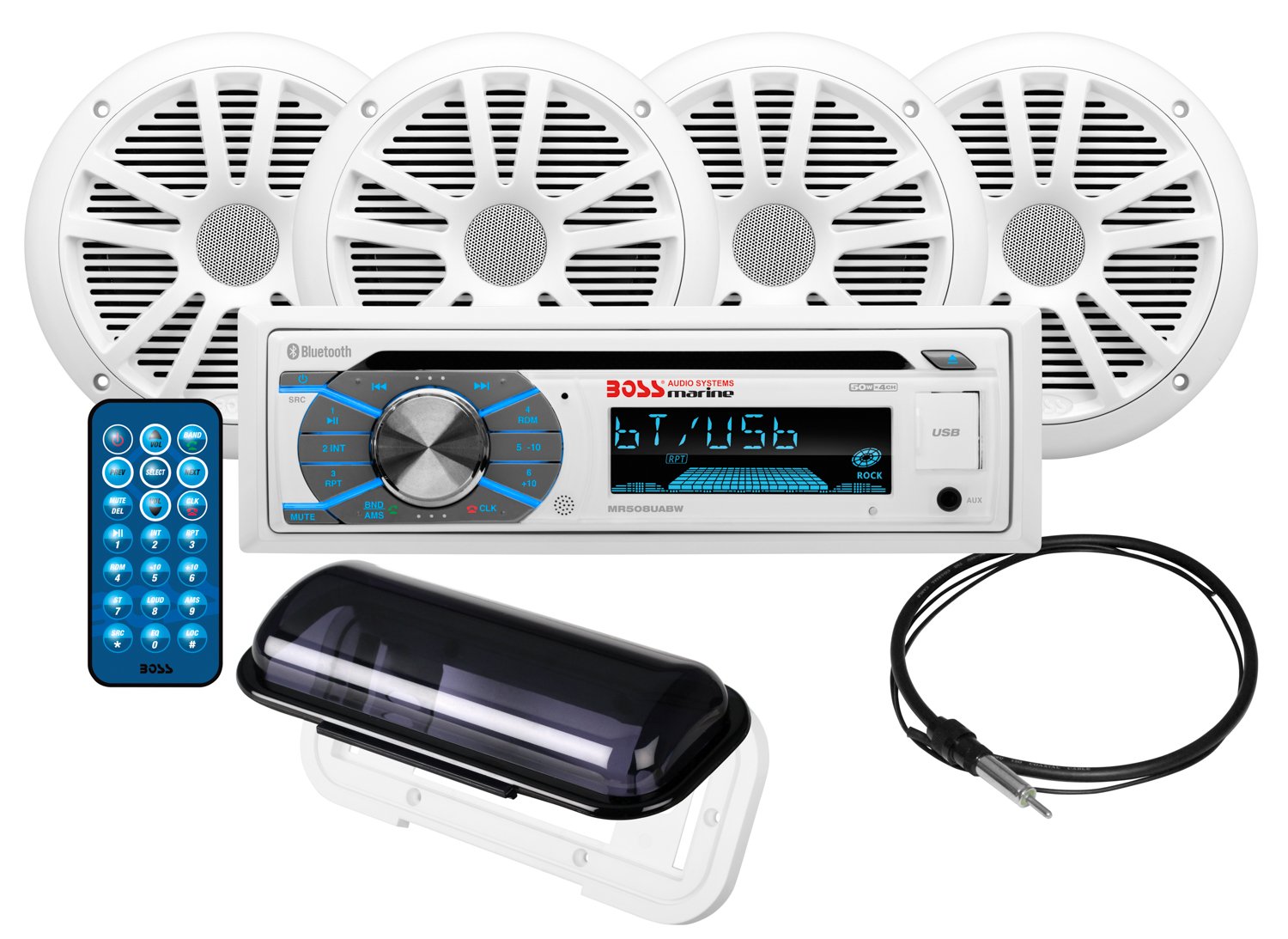 BOSS Audio Systems MCK508WB.64S Marine Boat Bluetooth Stereo System with 6.5