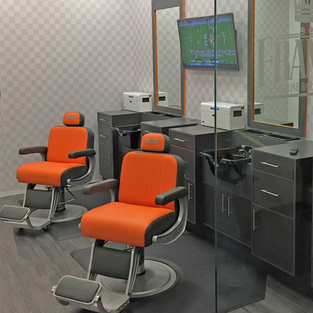 Professional COBALT Barber Chair for Salon & Home Use - Heavy Duty Hydraulic Styling Chair with Adjustable Height & Swivel Base - Perfect for Barbershops, Salons, and Home Grooming Stations