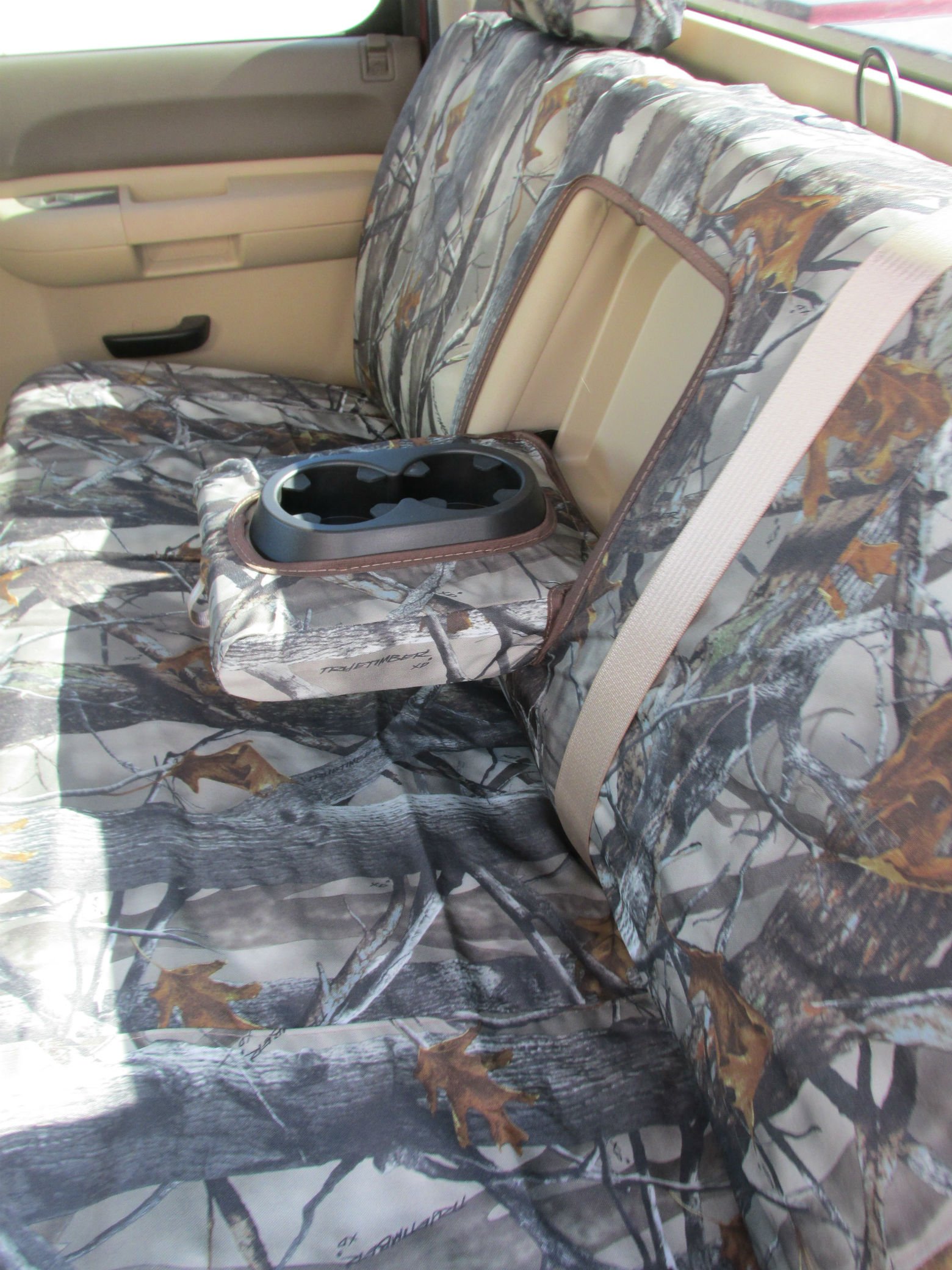 Durafit C1122 XD3 Camo Seat Covers for Chevy Silverado & GMC Sierra Double Cab - 60/40 Split Rear Seat with Integrated Armrest - Heavy Duty Protection for Trucks, Hunting & Outdoor Adventures