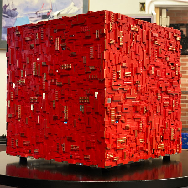 Star Trek Borg Cube ATX RED Edition - Gaming PC Case for Custom Builds | High Airflow Design | Ready to Ship | Perfect for Sci-Fi Fans & Gaming Setups