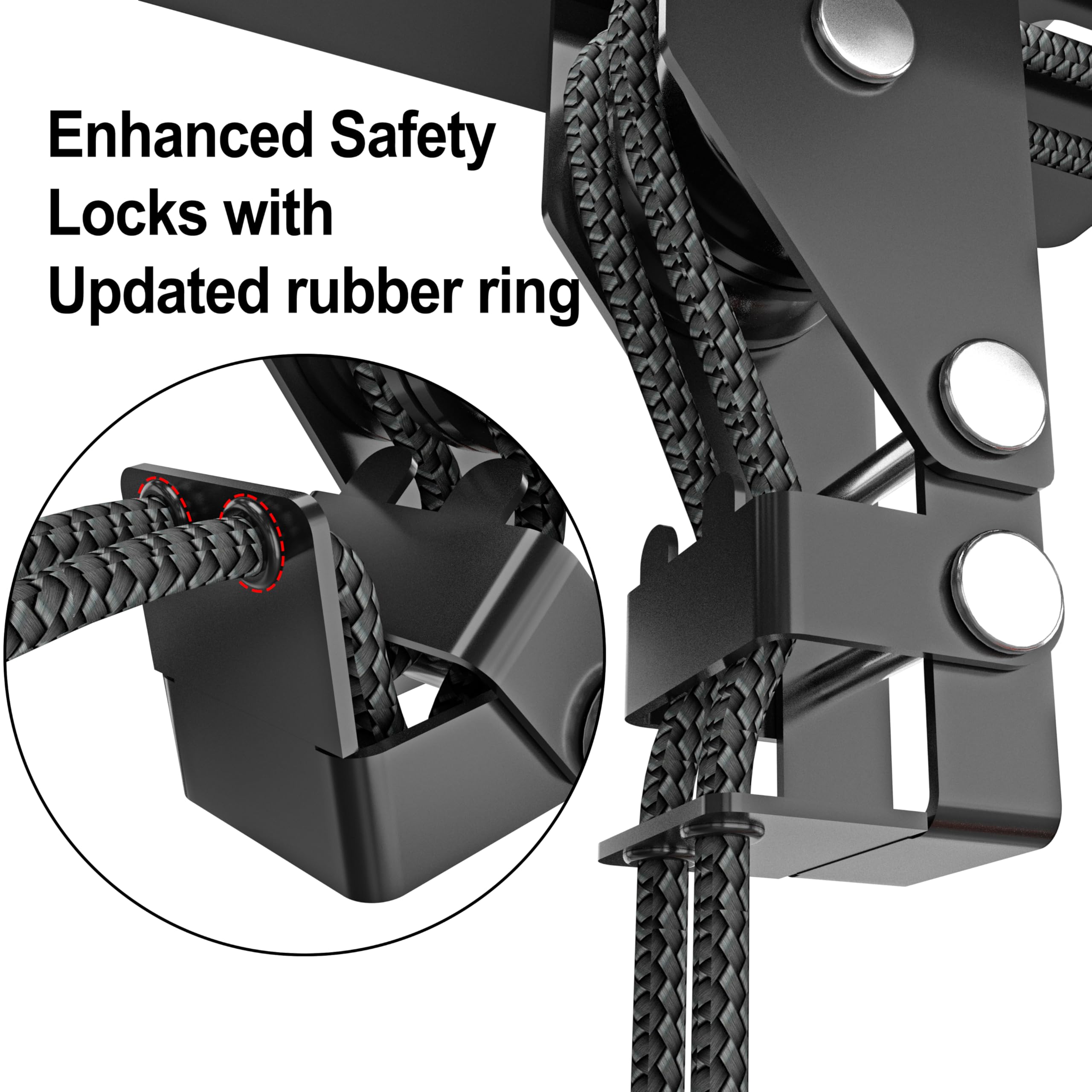 2025 Upgraded Heavy Duty Kayak Hoist System for Garage Ceiling - 200 lbs Capacity Canoe Lift Storage with Pulley - Fits 10-20 Foot Ceilings (Black) - Perfect for Kayak, Canoe & Paddleboard Storage in Garage, Basement or Shed