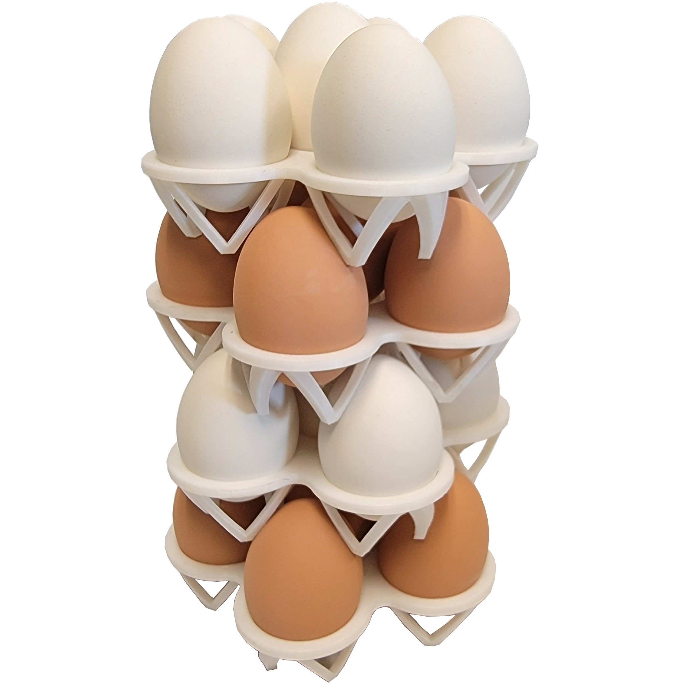 4 Pack of Rite Farm 6-Slot Chicken Egg Stacking Trays - Holds 24 Eggs Total - Perfect for Poultry Farms, Farmers Markets & Home Chicken Coops