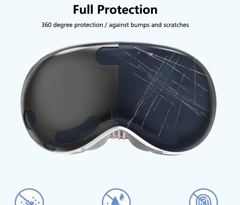 NUCKNOK Ultra Thin Transparent Silicone Cover for Apple Vision VR PRO - Soft TPU Scratch & Drop Protection Case - Perfect for Gaming, Travel, and Daily Use