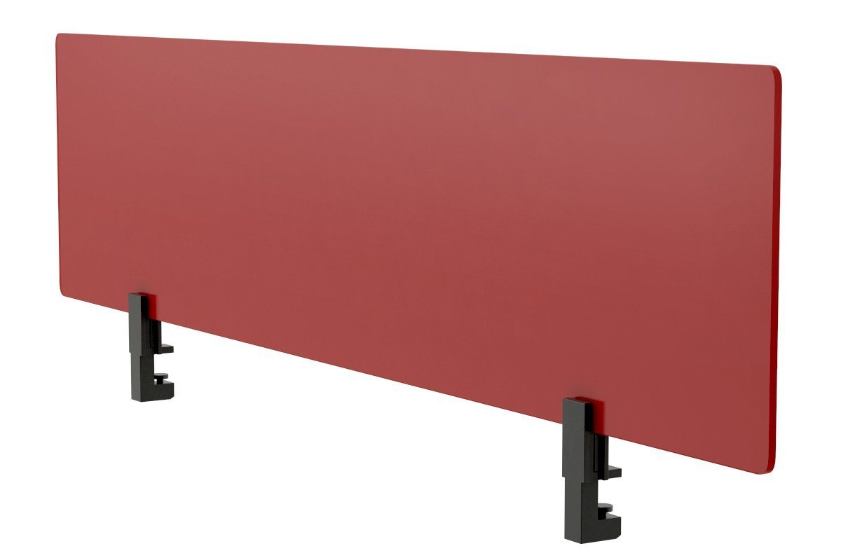 Lean Perspex Screen 400H x 1500W with Black Bracket - Office Partition, Room Divider, and Privacy Screen for Home & Workspace