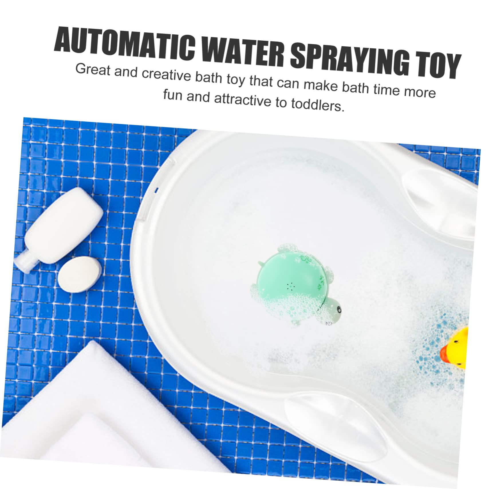 VICASKY 2 Pack Turtle Water Spray Bath Toys for Kids - Fun Tortoise Shaped Bathtub Squirters for Toddlers (Green ABS Plastic) | Perfect for Bath Time Play, Pool Parties & Outdoor Water Activities