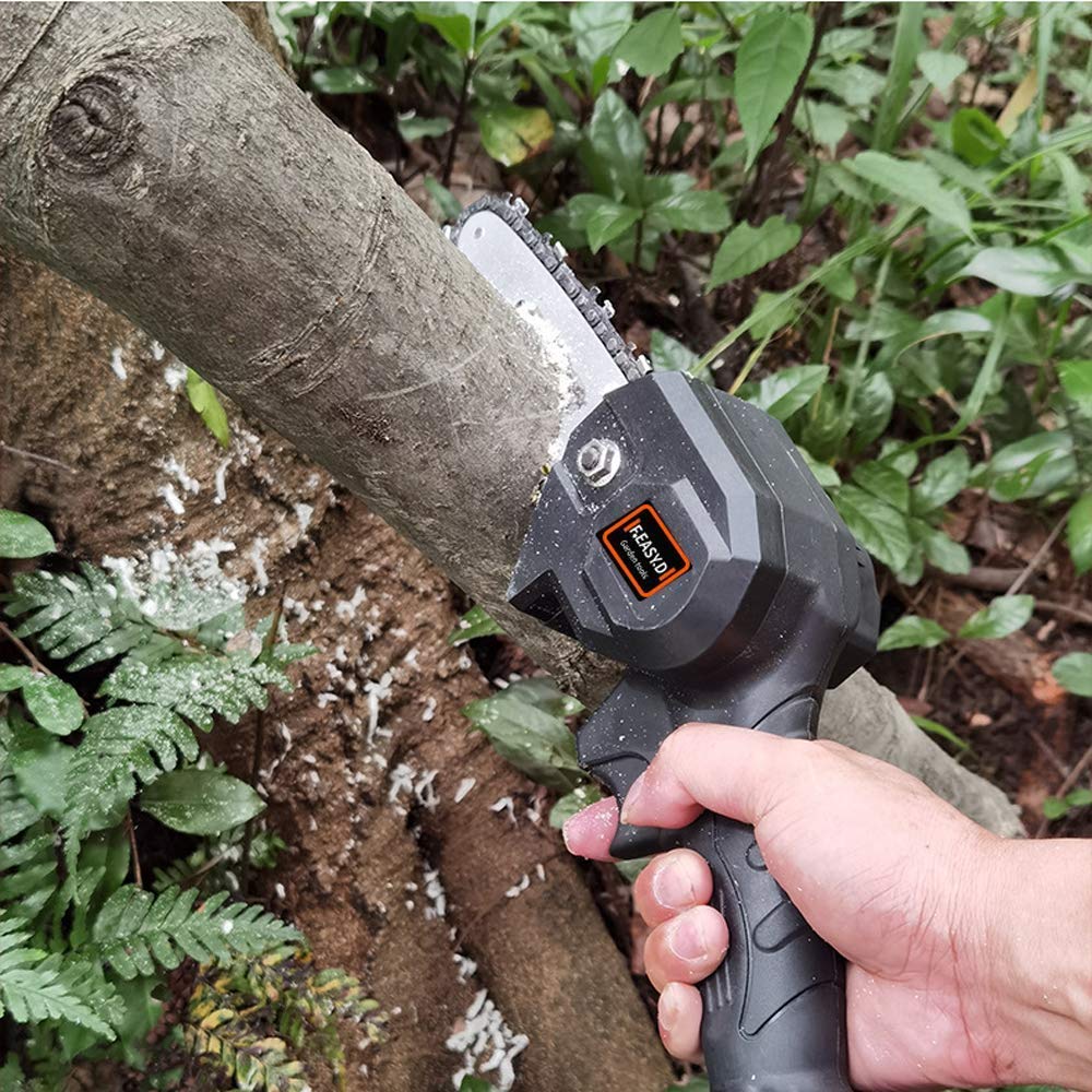 24V Cordless Electric Chainsaw - Rechargeable Lithium Battery Mini Chainsaw for Woodworking, Pruning & Garden Logging | Portable One-Handed Chainsaw for DIY Projects & Outdoor Cutting