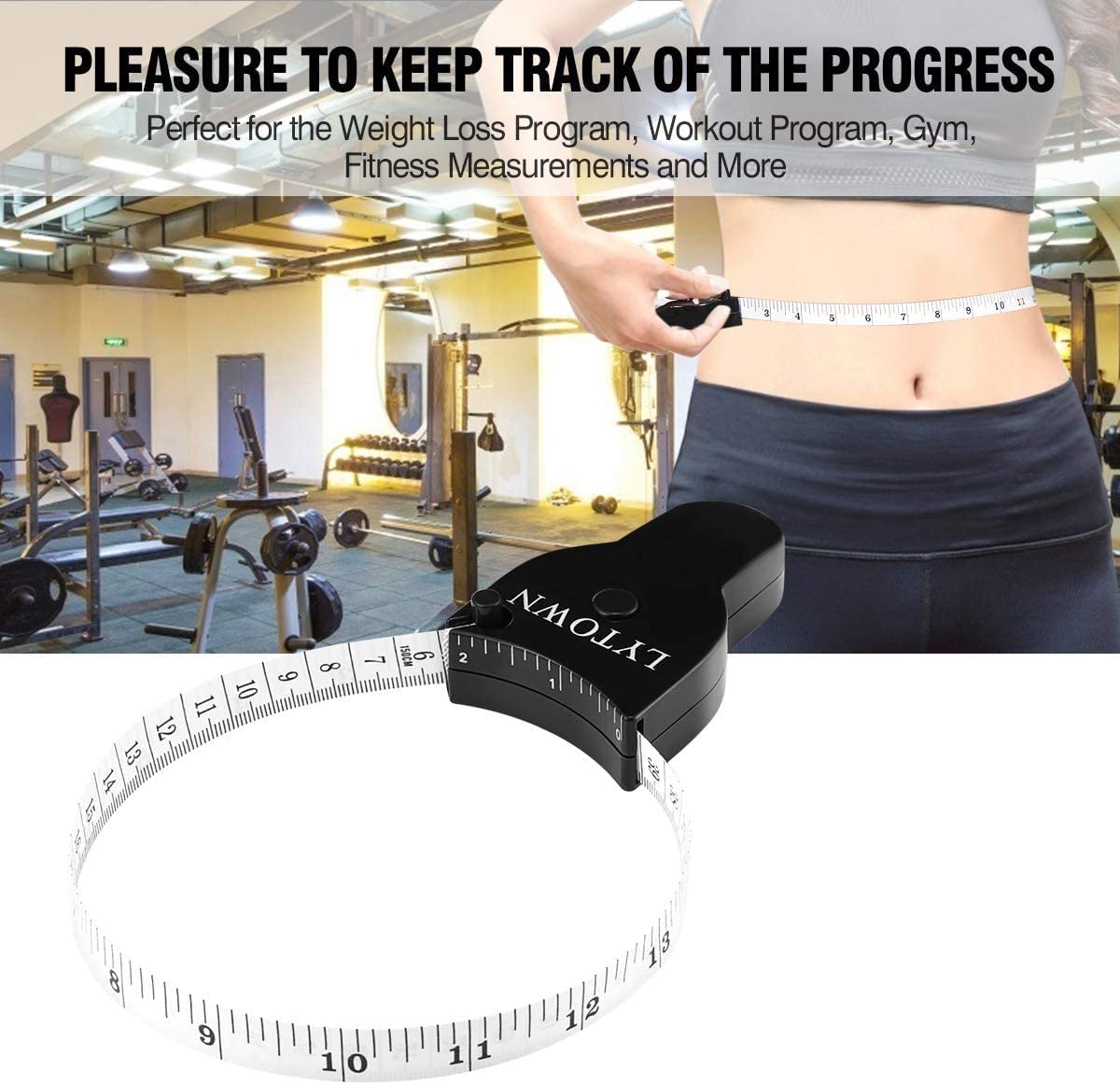 4PCS 60 Inch (150cm) Retractable Soft Body Tape Measure - Ideal for Weight Loss, Fitness, Tailoring & Sewing | Perfect for Body Measurements, Crafting Clothes & DIY Projects | Black & Yellow Design