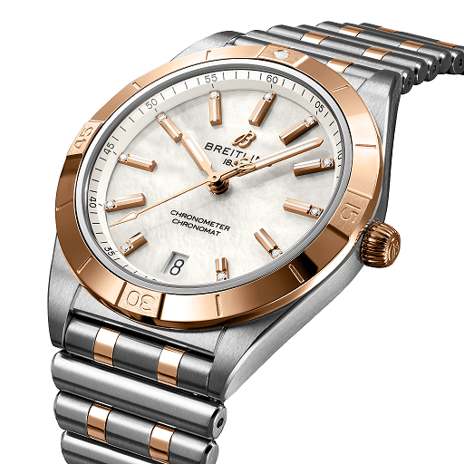 Breitling Chronomat Luxury Unisex Watch - Stainless Steel & 18K Red Gold with Diamonds | Perfect for Business, Gifting & Special Occasions