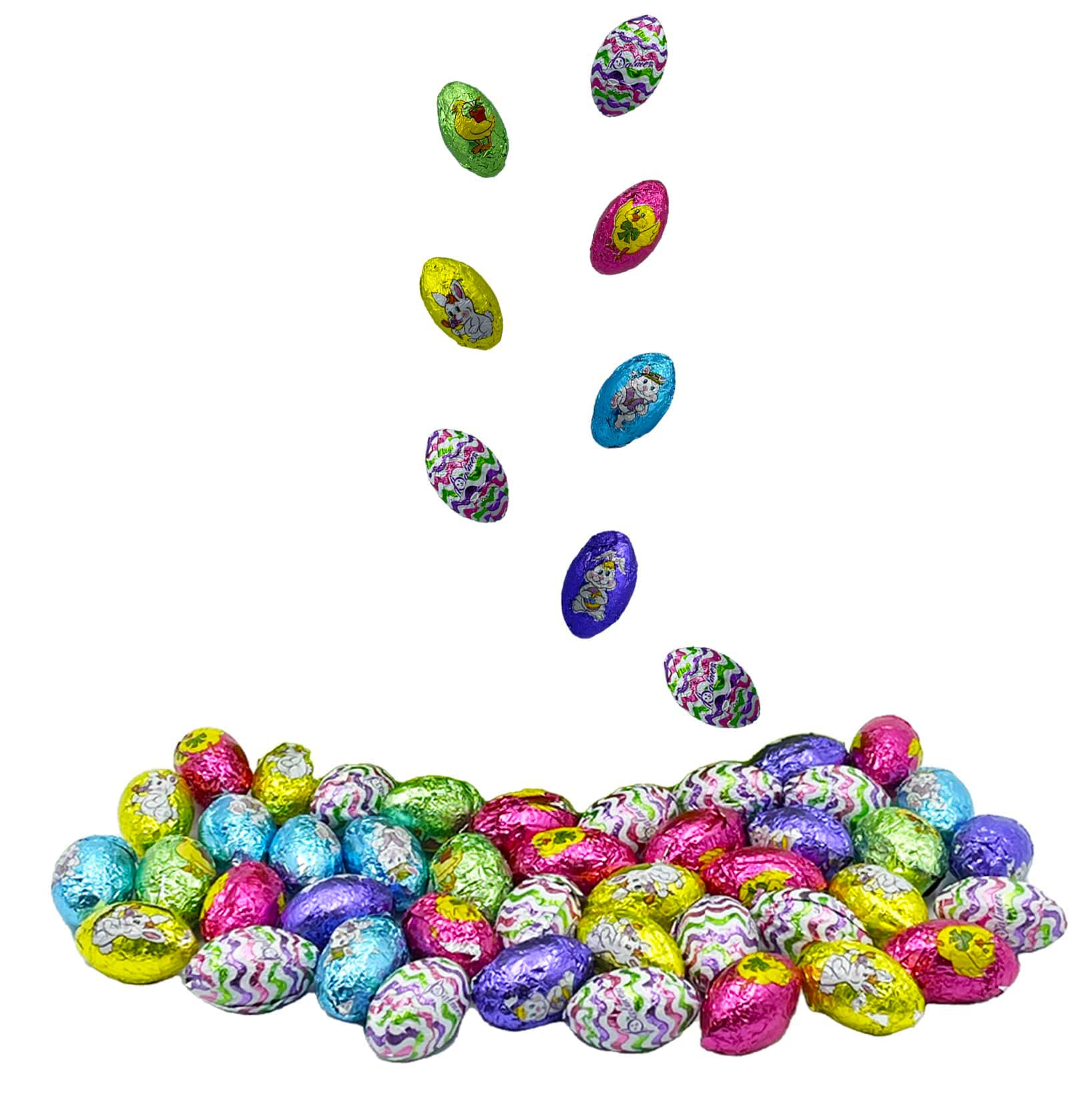 Premium Easter Double Crisp Eggs Milk Chocolate - Individually Wrapped Happy Easter Treats (5lbs, Approx 500 Eggs) - Perfect for Easter Baskets, Party Favors & Holiday Celebrations