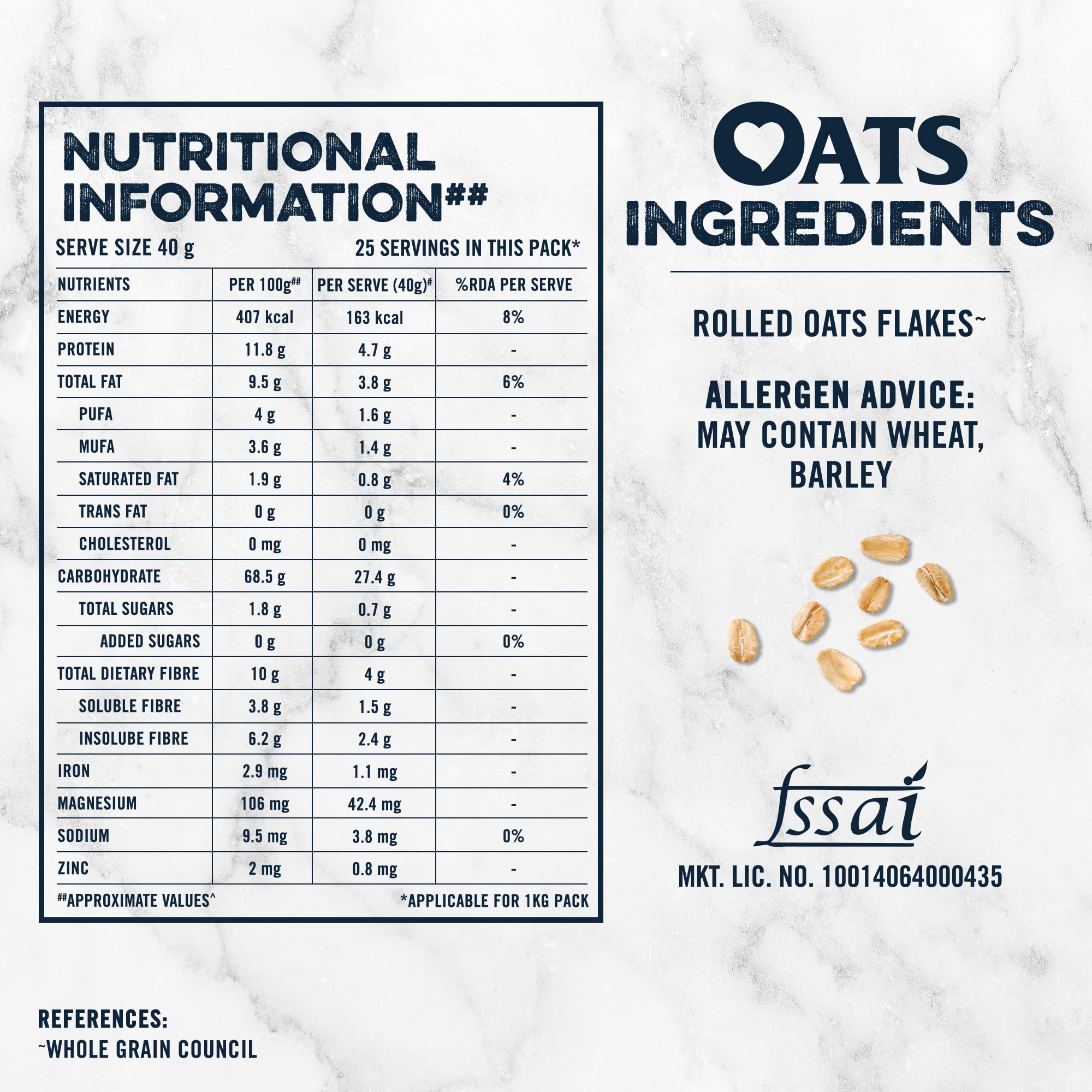 Quaker Oats 1kg - 100% Natural Rolled Whole Grain Oats | High Fiber Nutritious Breakfast Cereal | Quick Cook Oatmeal for Healthy Porridge, Smoothies & Baking | Perfect for Busy Mornings & Meal Prep