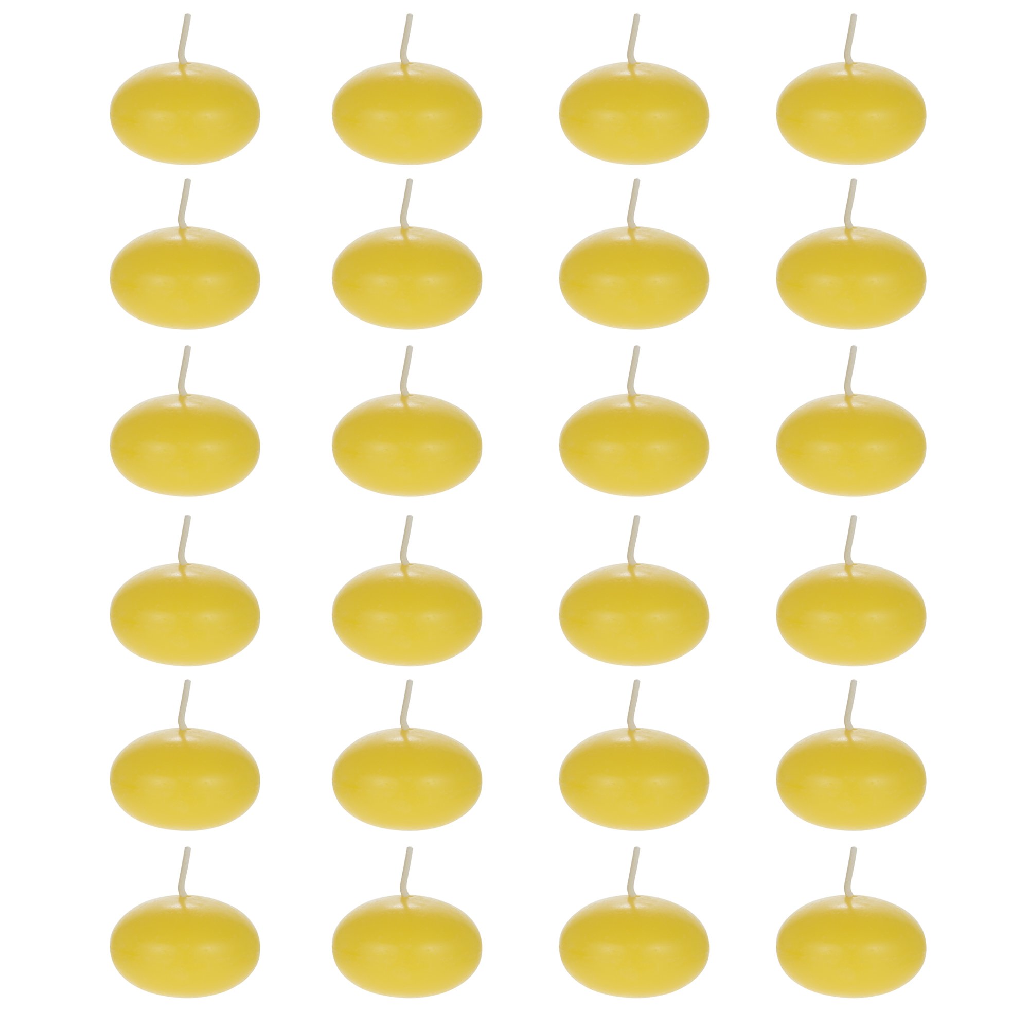 24-Pack Citronella Scented Floating Disc Candles - 1.5 Inch Hand-Poured Paraffin Wax Candles for Outdoor Mosquito Repellent, Camping, Patio Parties, Pool Decor & Indoor Aromatherapy