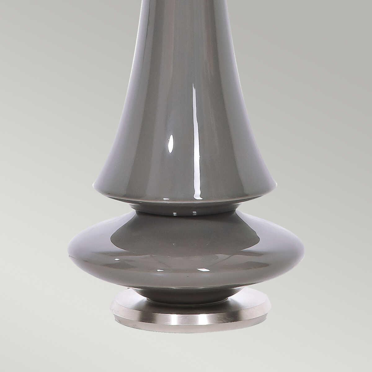 Elstead Spin Grey Ceramic Table Lamp - Modern Desk Lamp for Living Room, Bedroom & Office - Energy Efficient LED Lighting for Home Decor