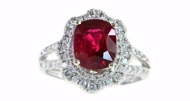3.08ct Genuine Ruby & Diamond Ring - 14K Gold Engagement Ring for Women, Perfect for Valentine's Day, Anniversary & Proposal Gifts