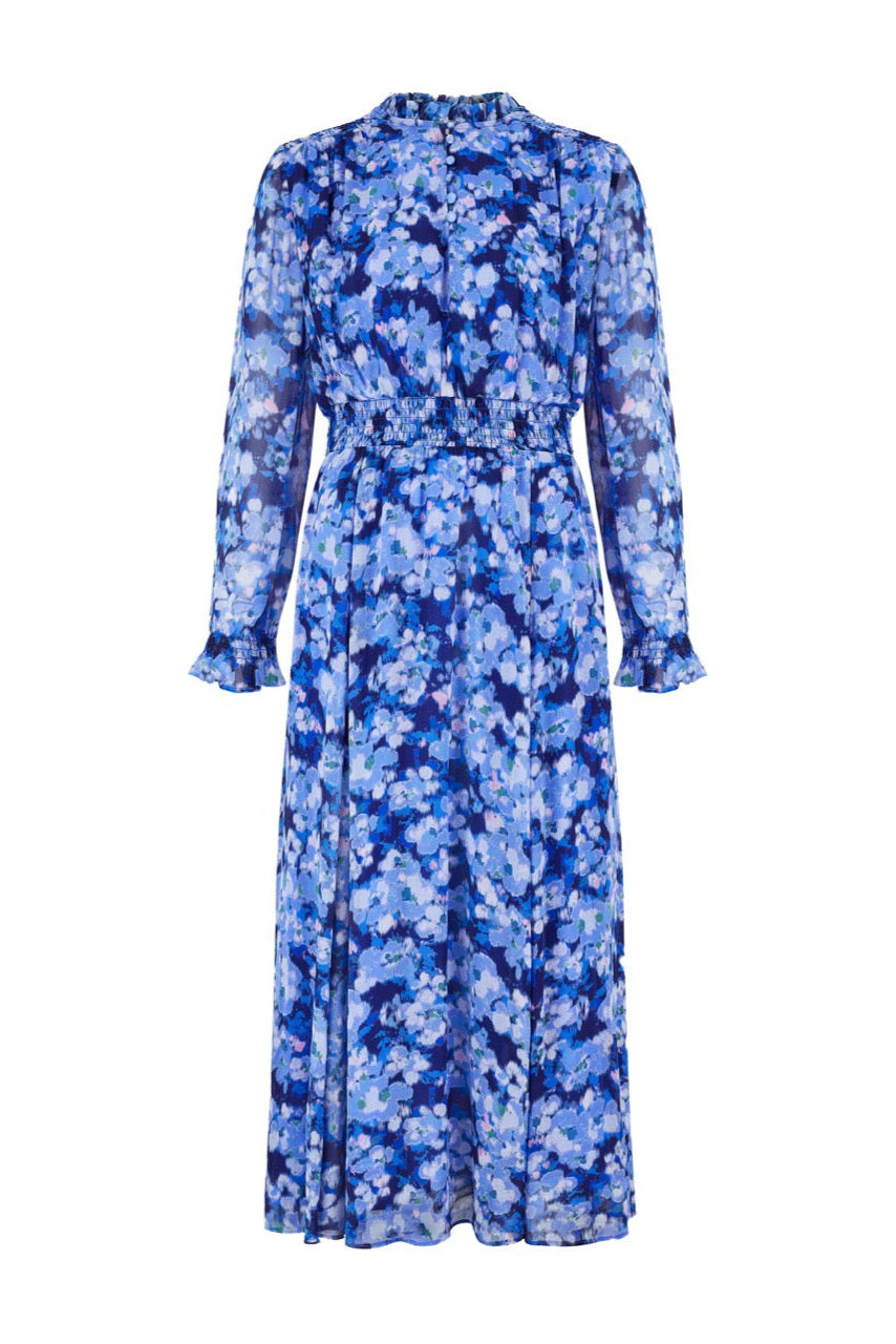 Clover Dress - Floral Print Blue and Pink Summer Dress for Women | Perfect for Beach Vacations, Date Nights & Outdoor Parties