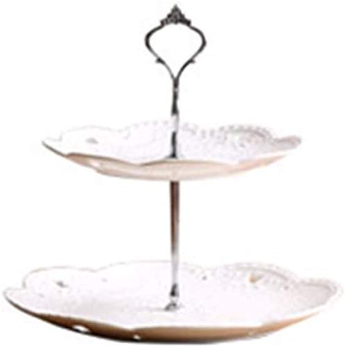 3-Tier Ceramic Cake Stand with Dome - Elegant Dessert Display for Cakes, Fruits, Snacks & Pastries | Perfect for Parties, Weddings, Tea Time & Kitchen Storage