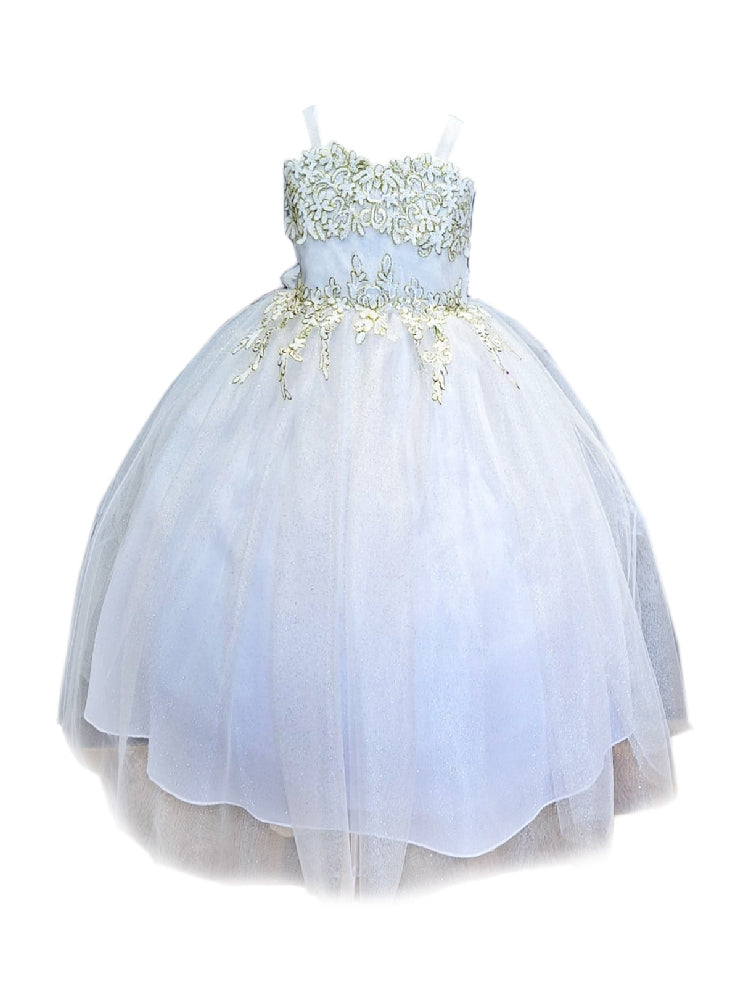 Ivory Embroidered Sweetheart Neckline Junior Bridesmaid Dress for Big Girls Size 8-16 | Formal Occasions, Weddings, Prom & Special Events