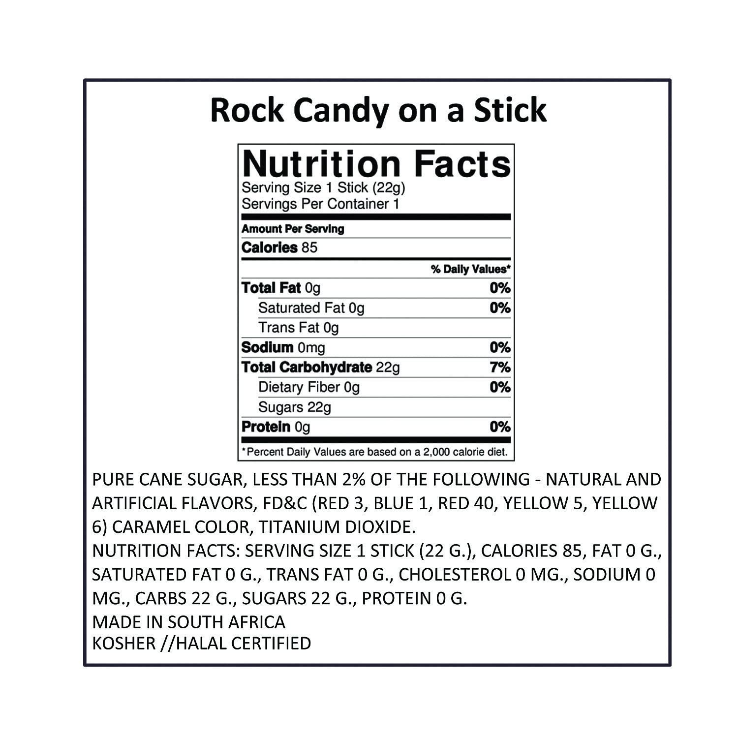 Rock Candy Pop Sticks - 24 Individually Wrapped Lollipops | Classic Nostalgic Candy in Light Green | Perfect for Party Favors, Gift Bags & Candy Buffets