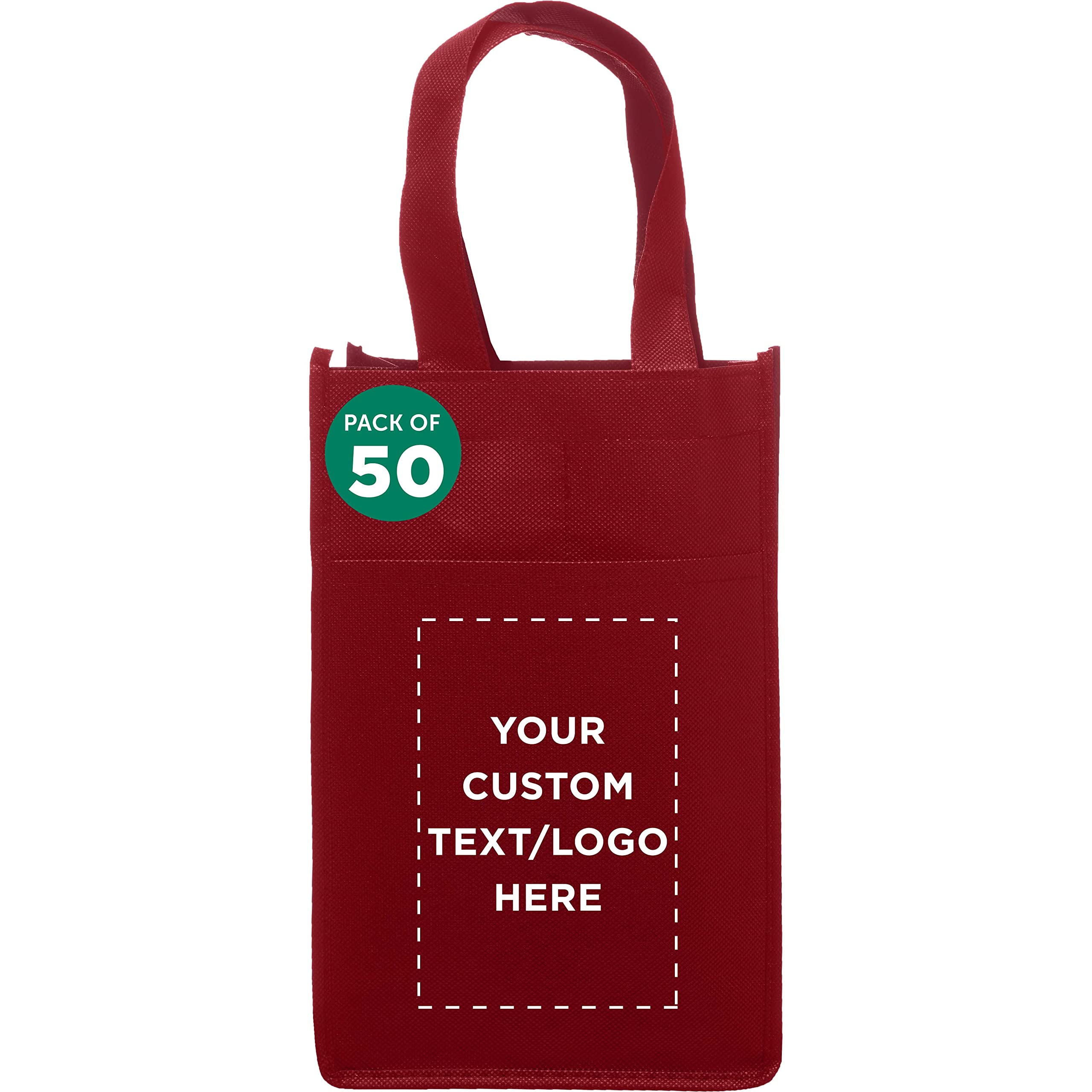 Premium Non-Woven Vineyard Wine Gift Bags - Set of 2 Reusable Bottle Carriers for Wine Lovers | Perfect for Weddings, Parties & Holiday Gifting
