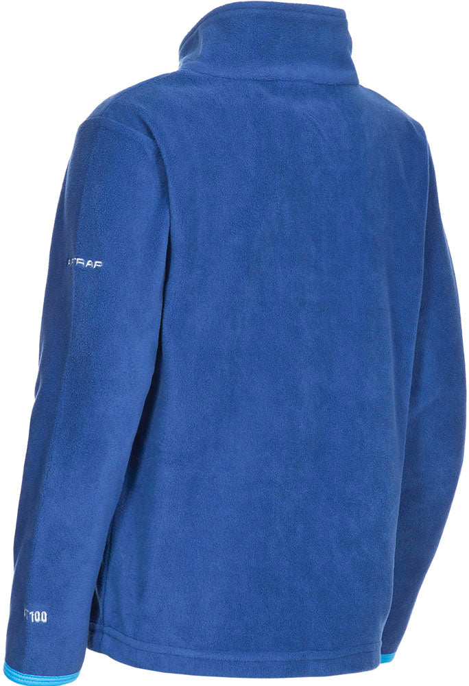Trespass Etto Microfleece Jacket for Men & Women - Soft Warm Blue Micro Fleece Pullover for Hiking, Camping & Outdoor Activities
