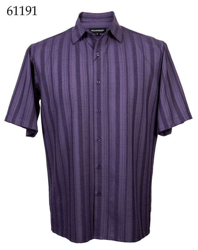 Bassiri Men's Casual Short Sleeve Shirt 61191 - Comfortable Breathable Button Down Top for Summer, Office & Outdoor Activities