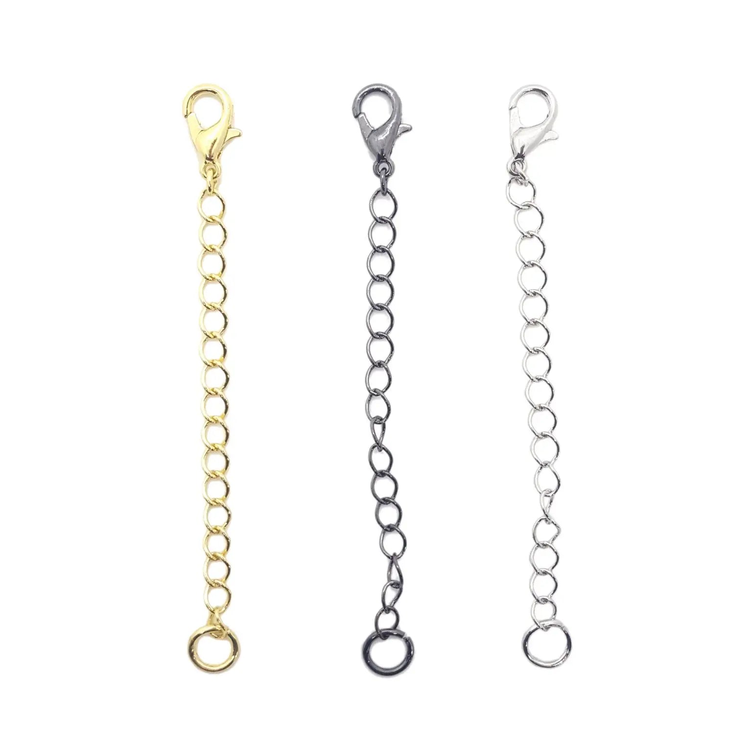 Multi-Colored Necklace Extenders - 3 Pack (3 Pieces) | Adjustable Chain Extender for Jewelry, Pendants & Charms | Perfect for Layering, Customizing & Extending Necklaces