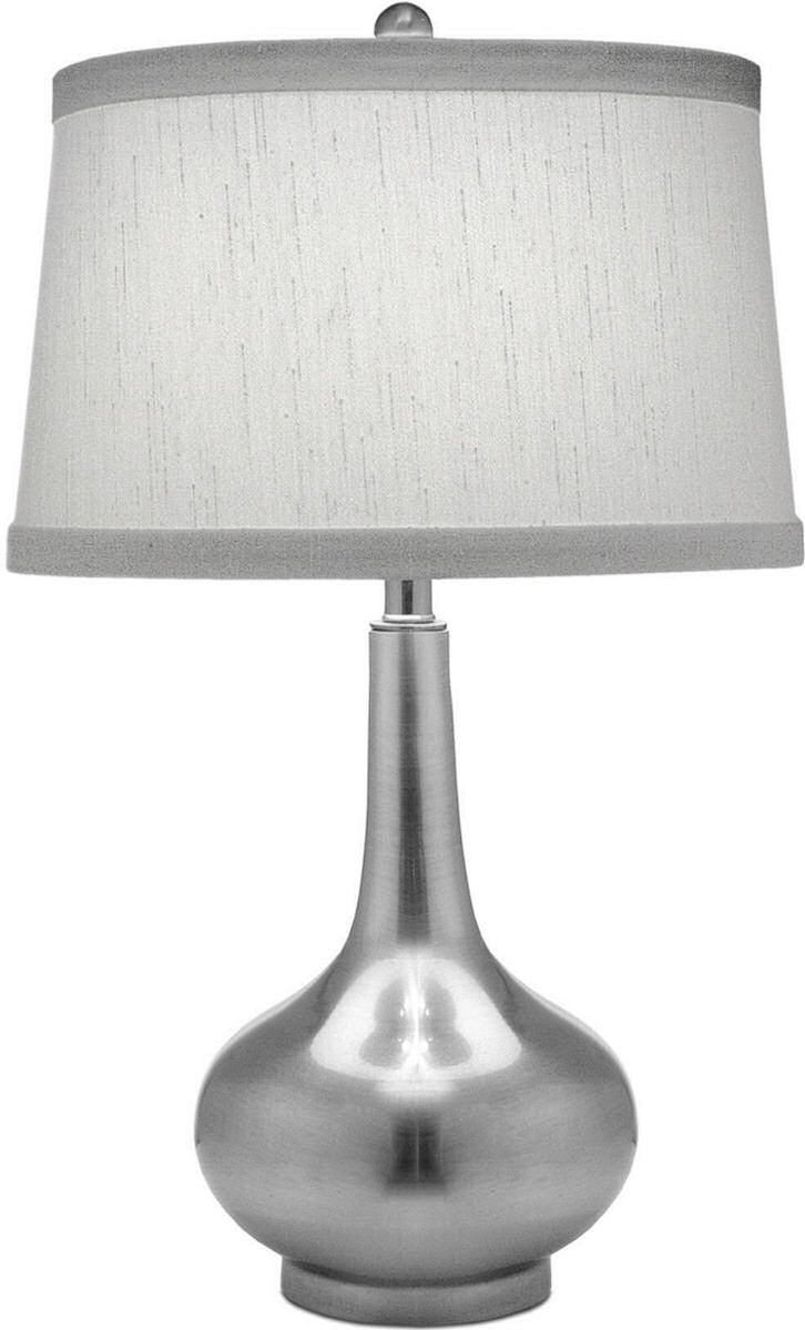 Vintage 3-Way Table Lamp in Antique Nickel Finish - Perfect for Bedroom Nightstand, Living Room End Table & Office Desk Lighting