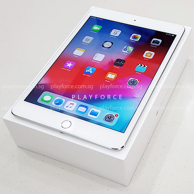Apple iPad Mini 4 (128GB, Wi-Fi + Cellular, Silver) - Compact Tablet for Work, Travel & Entertainment | Fast Performance & Retina Display