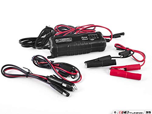 Schwaben 005979SCH01A 12V Automatic Battery Charger & Maintainer - Perfect for Cars, Motorcycles, Boats & RVs - Smart Charging & Long-Term Storage Solution