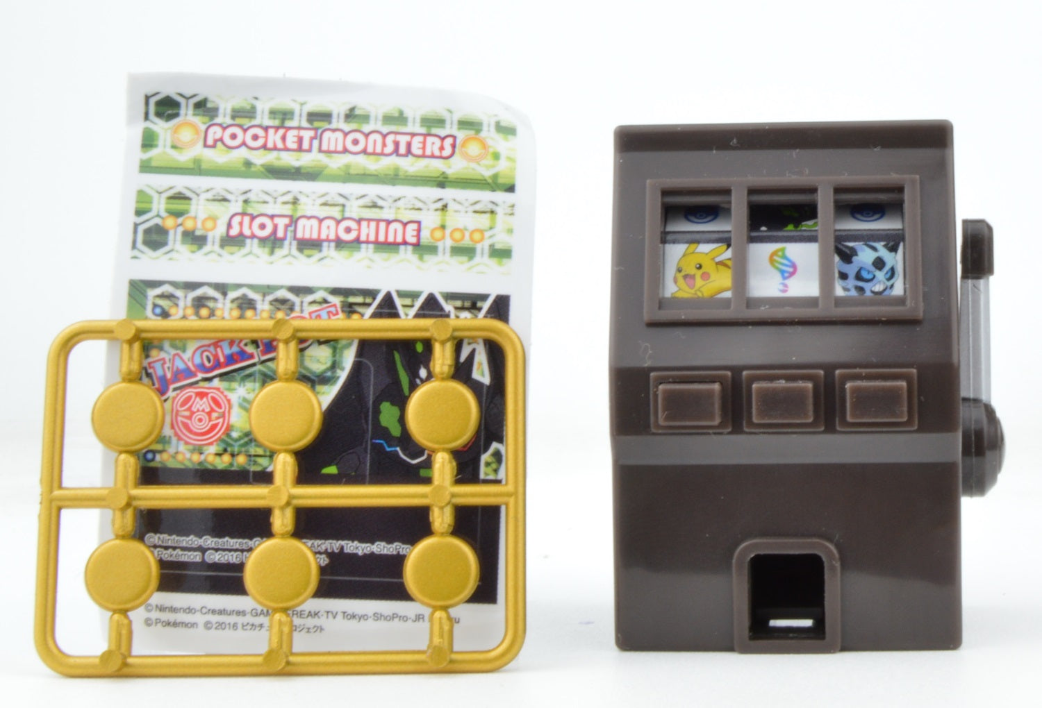 Pokemon Sun & Moon Takara Tomy Mini Slot Machine Toy - Collectible Game for Kids & Adults - Perfect for Pokemon Fans, Birthday Gifts & Game Room Decor
