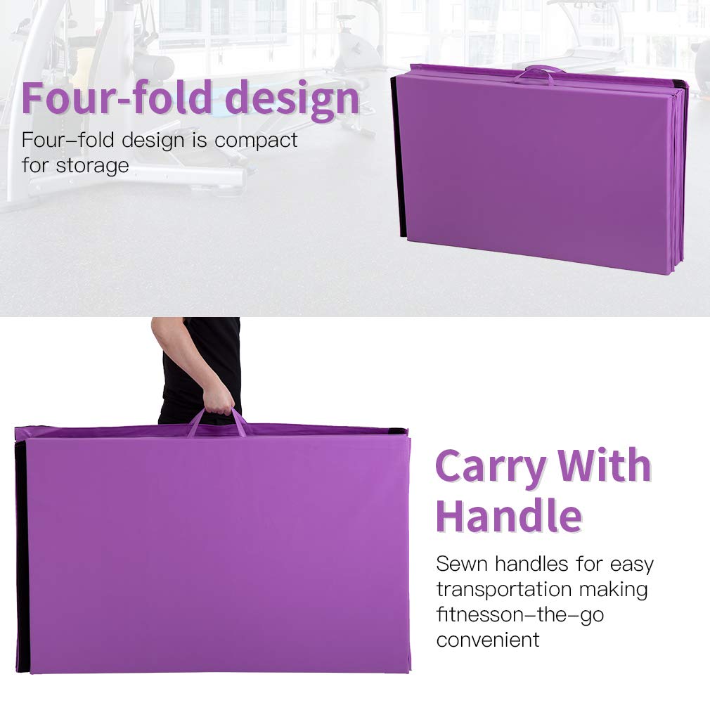 Premium 2-Inch Thick PU Leather Yoga Mat - Non-Slip Exercise Mat for Gymnastics, Pilates & Home Workouts with Carrying Handles | Ideal for Yoga Studios, Gym Training & Floor Exercises