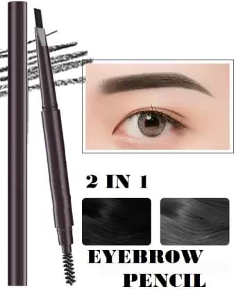 Wiffy Eyebrow Pencil with Brush - 2 in 1 Eyebrow Makeup Kit for Natural Looking Brows | Perfect for Everyday Use, Professional Makeup & Travel