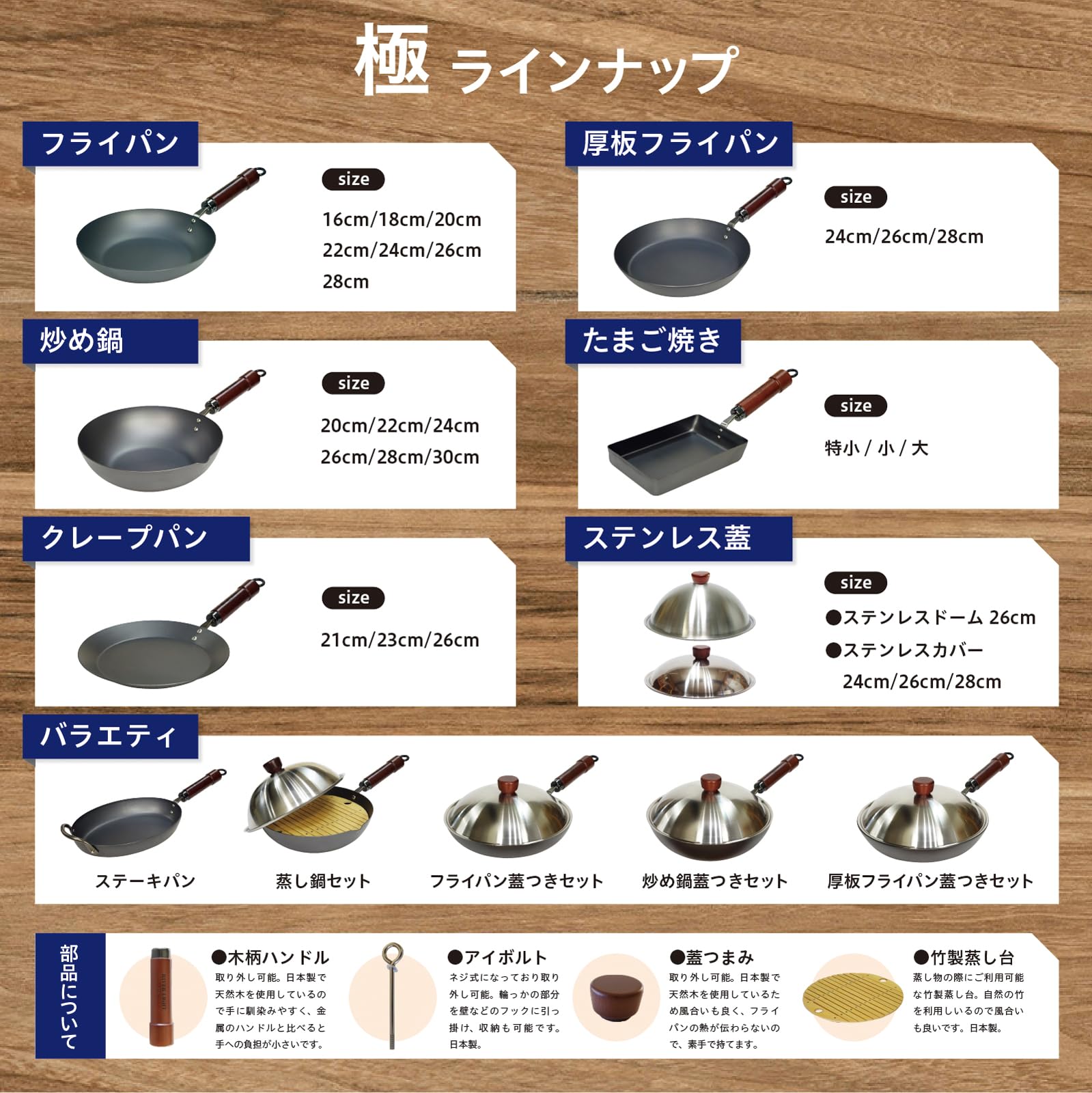 Riverlight K1422 Extra Iron Frying Pan - 8.7 Inch Deep Wok with Iron Nitride Coating | IH Compatible, Rust Resistant | Made in Japan | Perfect for Stir-Frying, Sautéing & Home Cooking