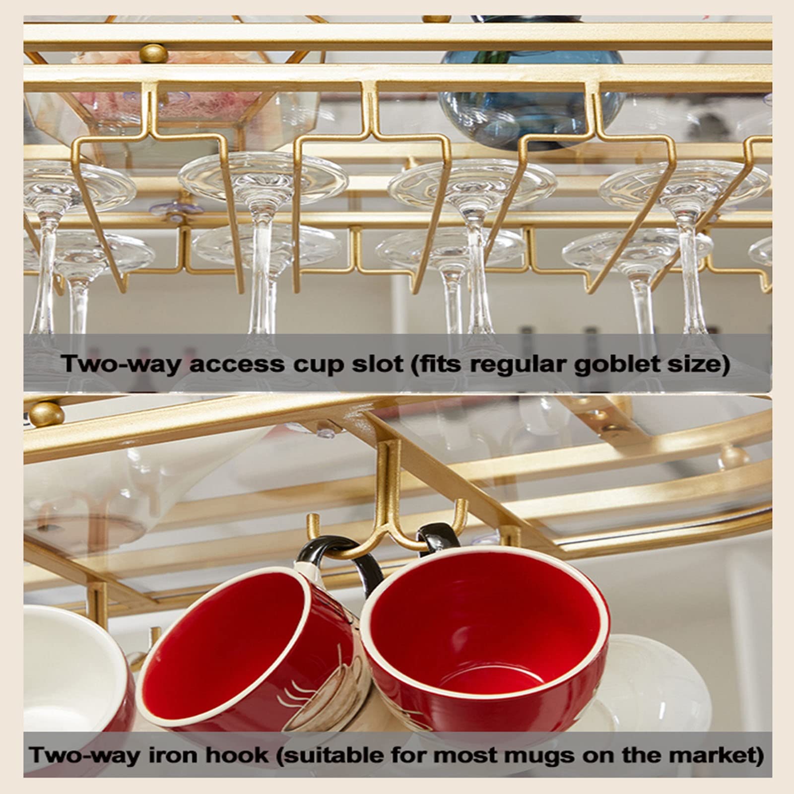 Adjustable Height Ceiling Wine Glass Rack - 31