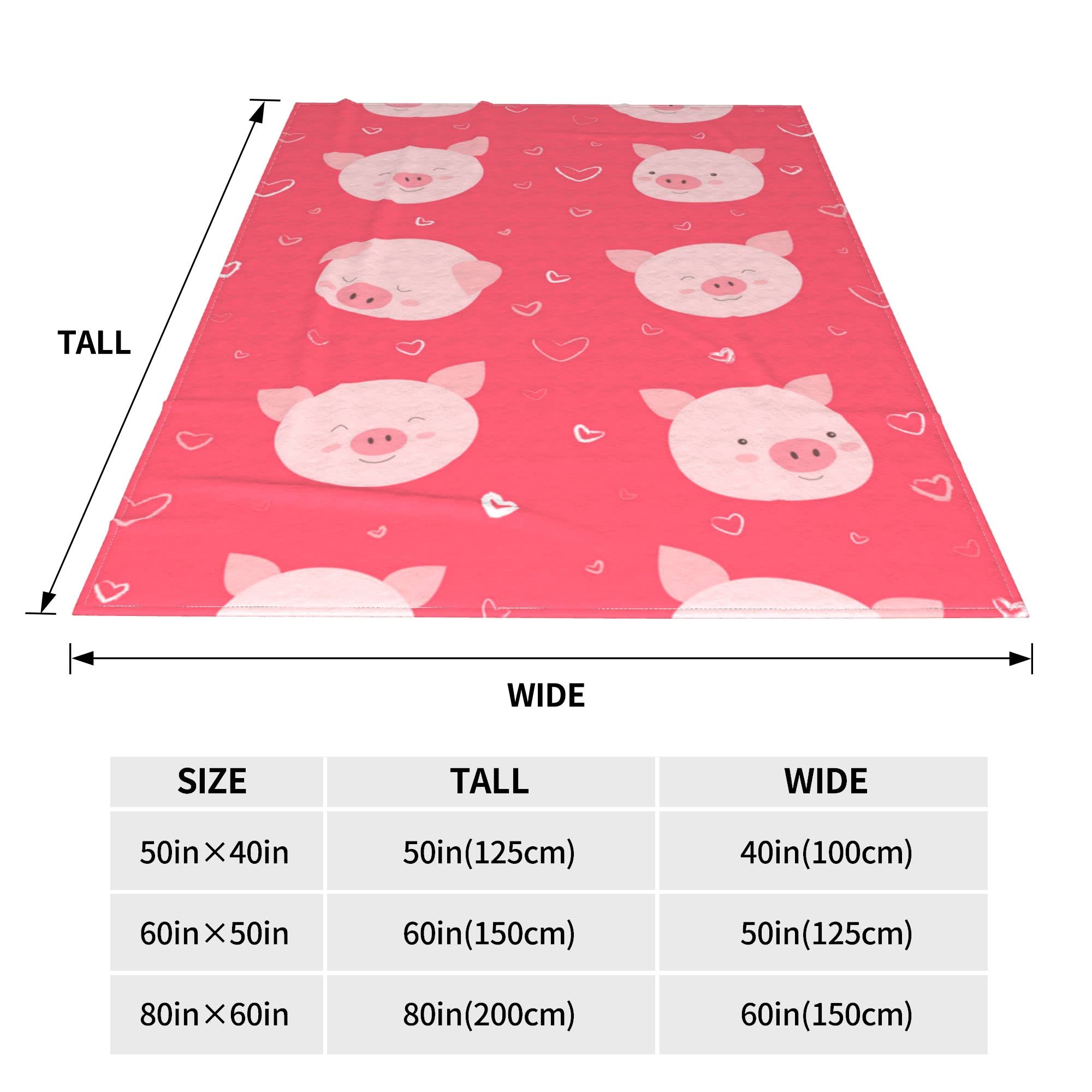 Soft & Warm Fleece Blankets for Couch, Sofa & Bed - Cozy All-Season Throw Blankets for Women & Men | Funny Pig Design | Perfect for Lounging, Netflix Nights & Home Decor