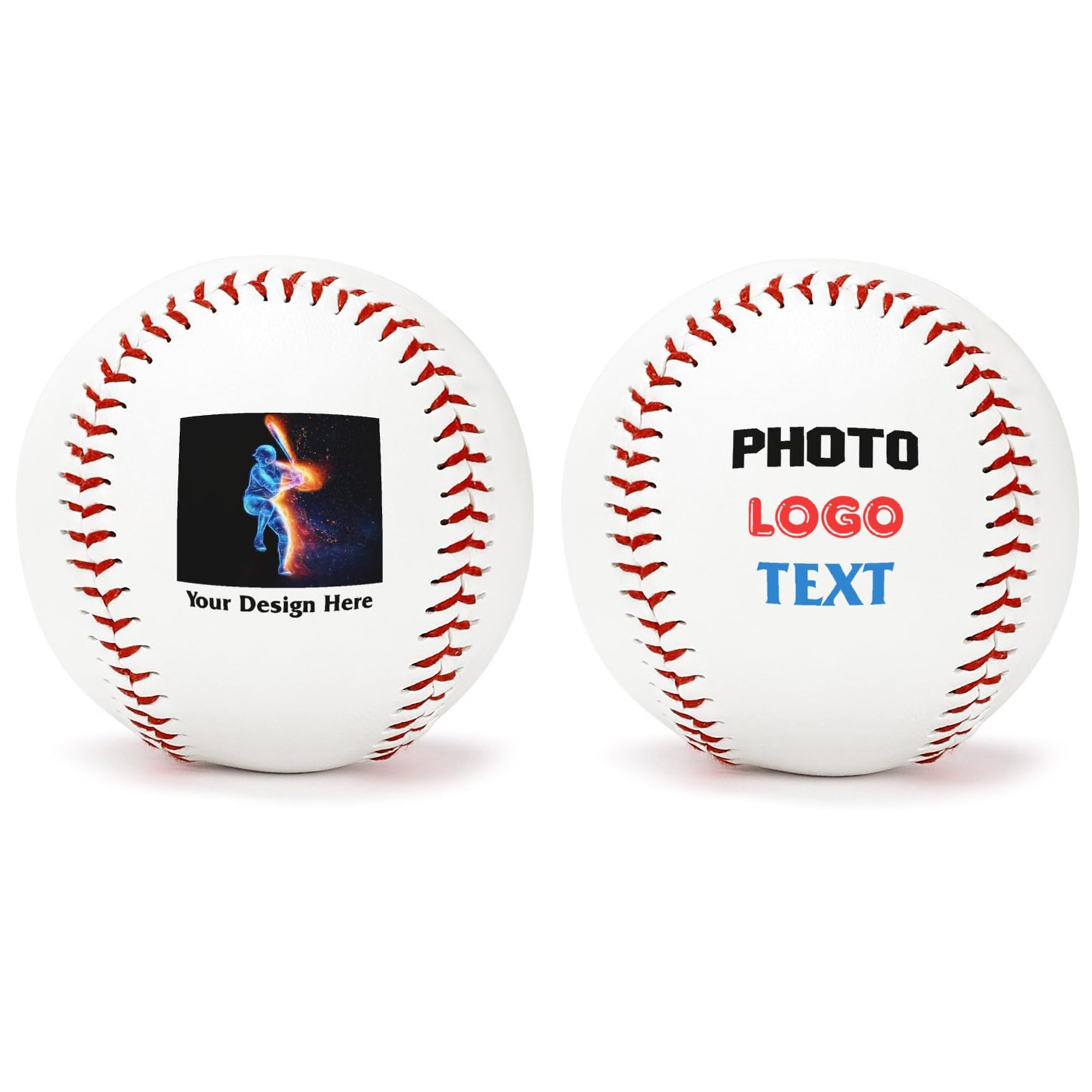 Custom Personalized Baseball Balls - Design Your Own with Team Logo, Name, Photo - Unique Gifts for Men, Dad, Boyfriend, Husband - Perfect for Birthdays, Christmas, Father's Day & Sports Events - Great for Team Building, Awards, and Baseball Enthusiasts