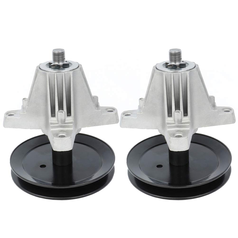 SCITOO 2-Pack Lawn Mower Spindles with Pulley Bolt - Replacement Spindle Assembly for MTD 42