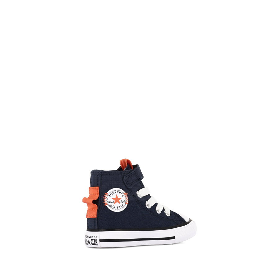 Converse All Star Hi Infant 1V Day Trip Utility Sneakers - Navy/Pale Magma/White for Toddlers - Perfect for Casual Outings, Playdates & Everyday Wear
