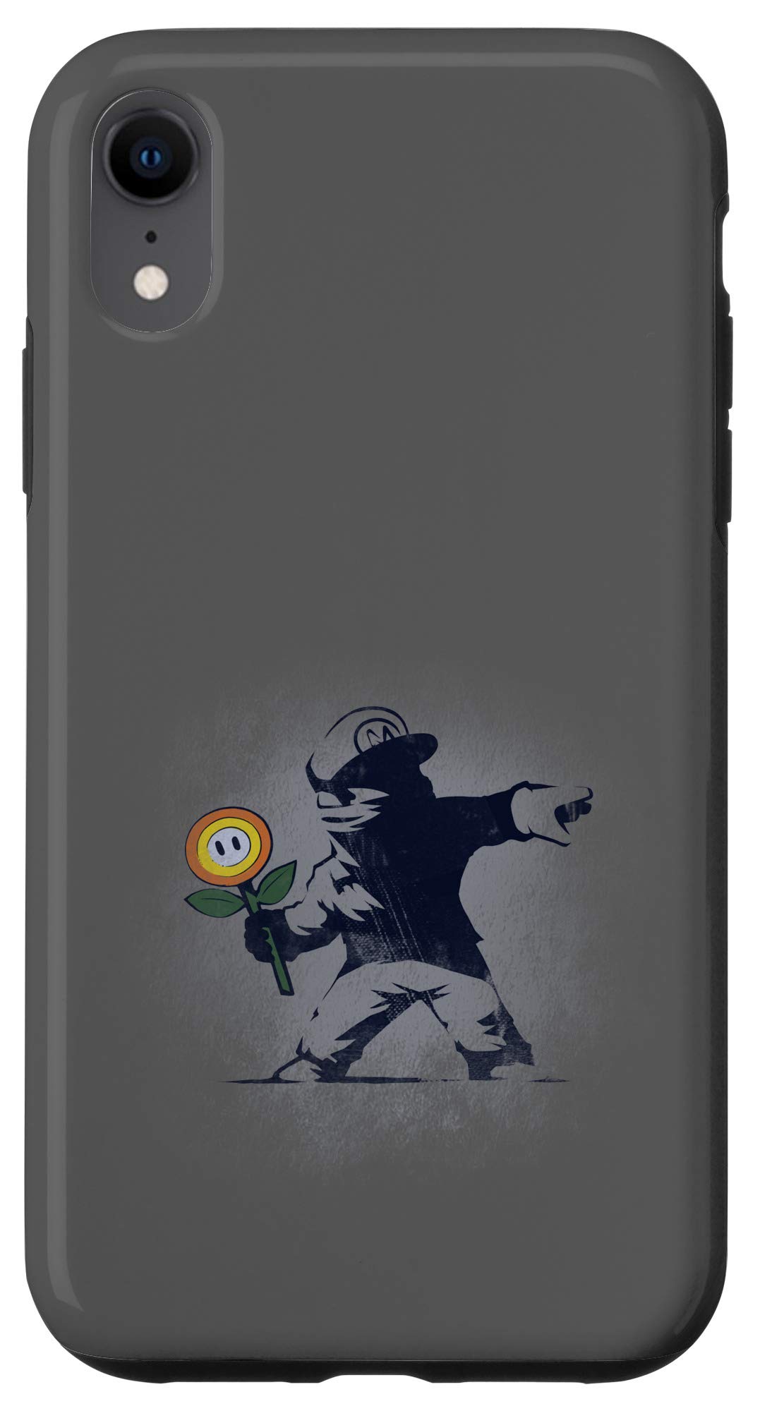 iPhone XR Banksy Flower Case - Artistic Phone Cover Designed by Naolito - Perfect for Gamers & Tech Enthusiasts - Great for Everyday Use & Gaming Sessions