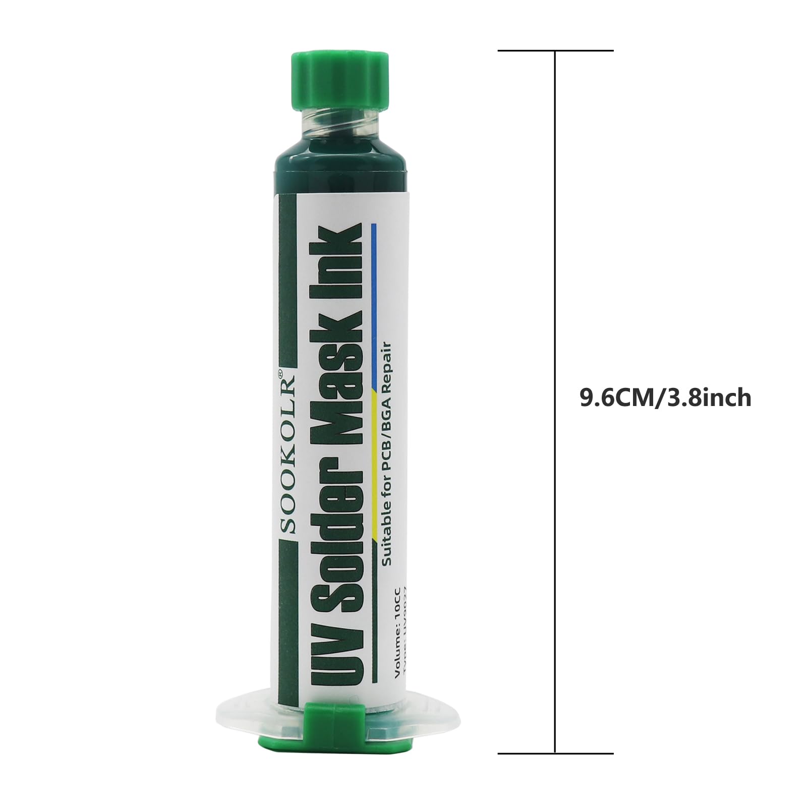 10CC Green UV Curing Solder Mask Ink - PCB BGA Repair, Anti-Corrosion Solder Resist Paste for Circuit Board Protection | DIY Electronics, PCB Maintenance & Component Repair