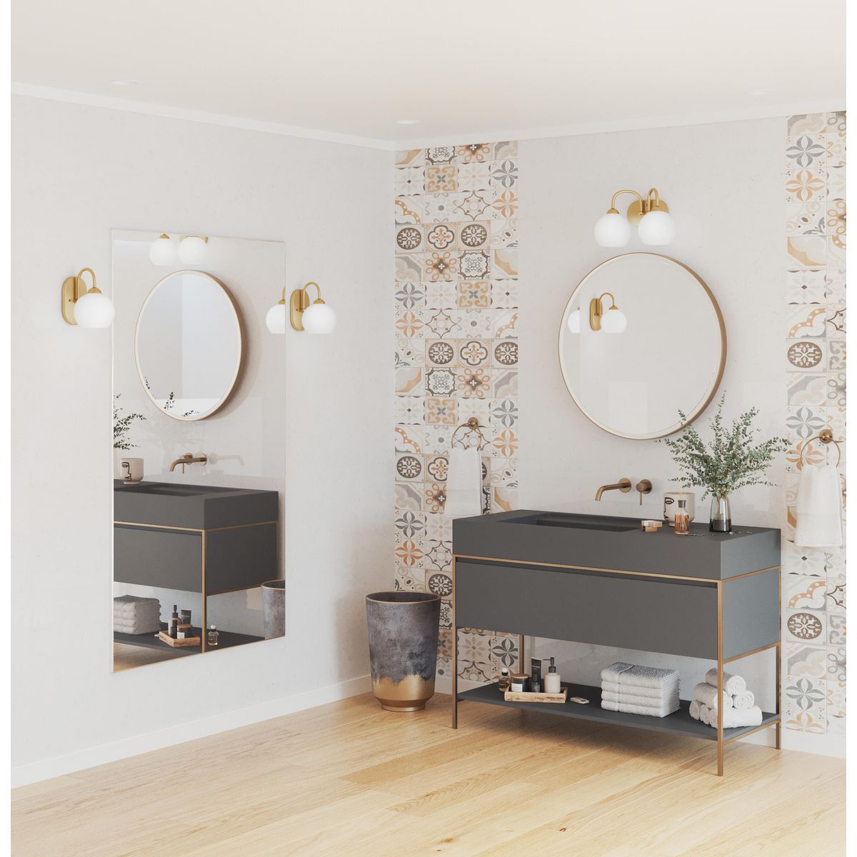 Carisa Collection Single Light Opal Glass Bathroom Vanity Light – Perfect for Modern Bathrooms & Powder Rooms
