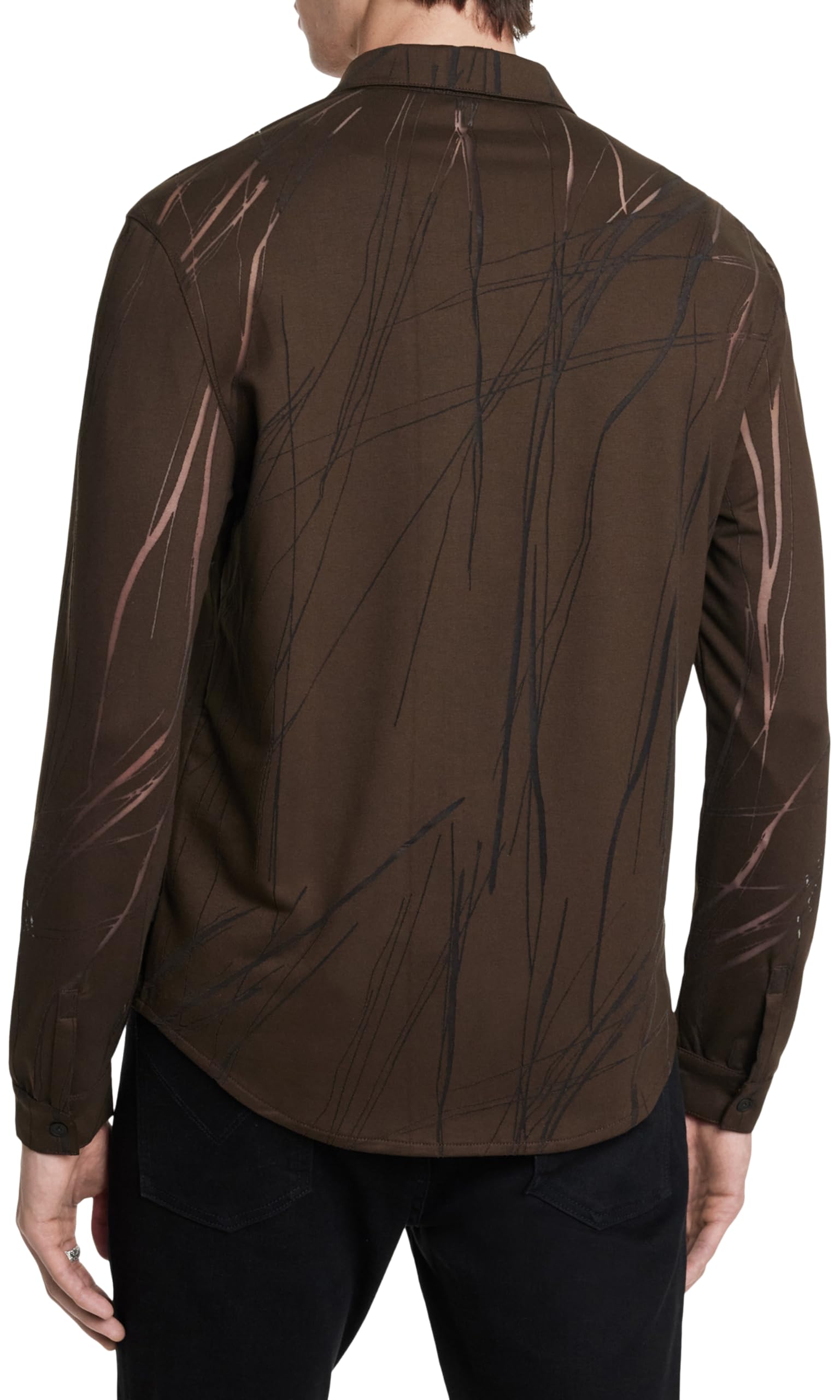 John Varvatos Men's Phoenix Button-Down Shirt - Casual & Stylish Long Sleeve Dress Shirt for Work, Date Night & Special Occasions