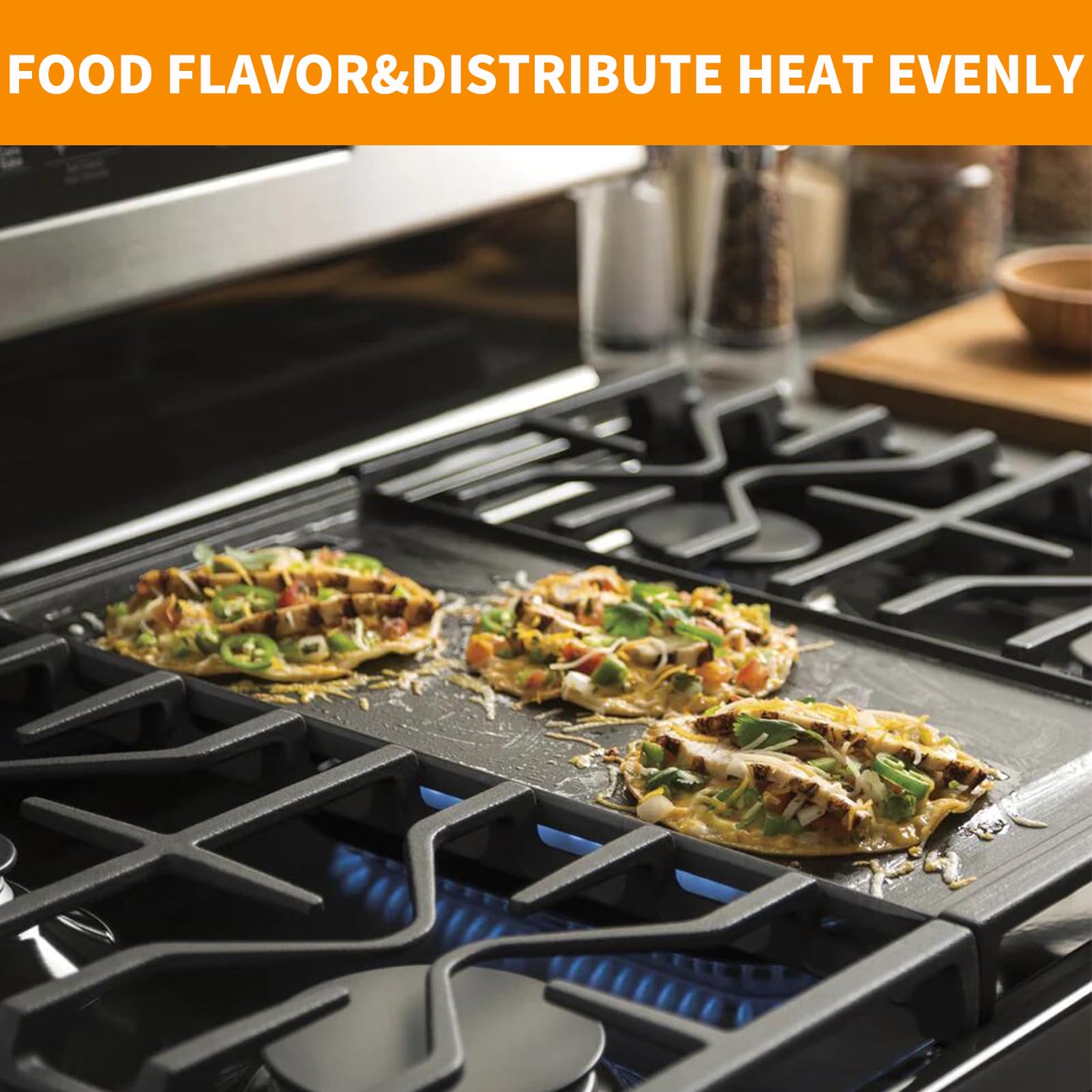 GE Stove Range Griddle Replacement WB31X24738 - Cast Iron Center Griddle Pan for GE Cooktop Parts (Compatible with WB31X24998) - Perfect for Pancakes, Burgers & Outdoor Cooking