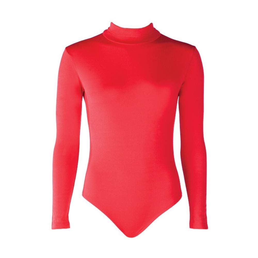Youth Red Turtleneck Bodysuit - Stylish & Comfortable for Teens & Kids | Perfect for Winter, School, and Casual Outfits