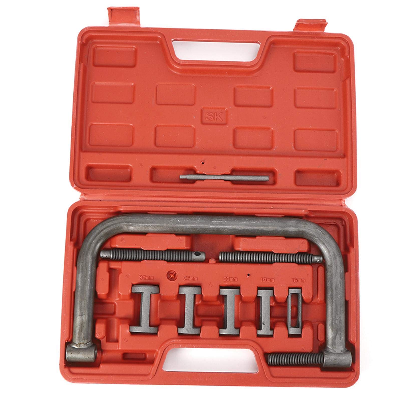 10-Piece Spring Clamp Tool Kit with 5 Adapters - Valve Spring Compressor Tools for Motorcycle Repair - Portable & Easy to Carry - Ideal for DIY Mechanics & Auto Shops