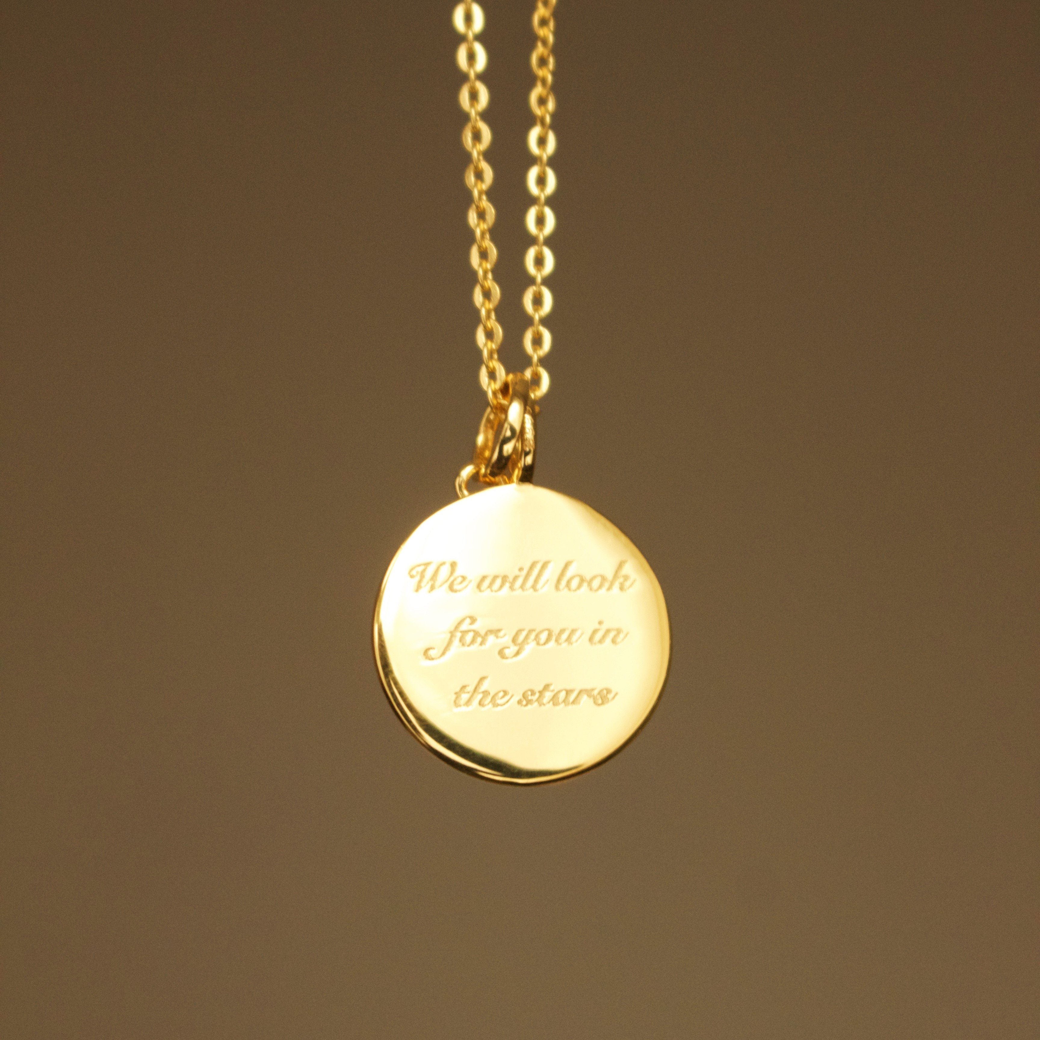 Celestial Coin Necklace with Crescent Moon Charm - Perfect for Stargazing, Romantic Dates & Boho Fashion