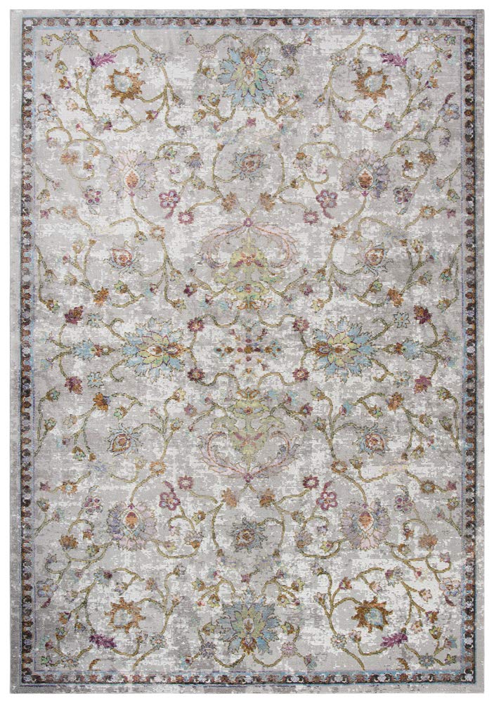 Gatney Rugs Harvard Area Rug PRI103 Beige/Cream Petals Vines 3'11
