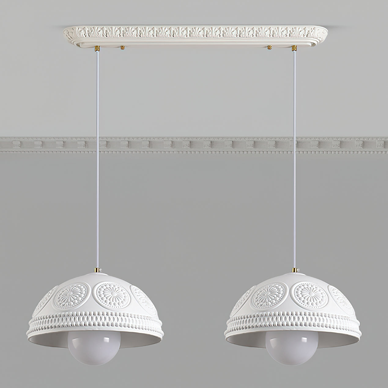 Modern Embossed Ripple Pendant Light - Handcrafted Glass Ceiling Lamp for Dining Room, Kitchen Island & Living Room Decor
