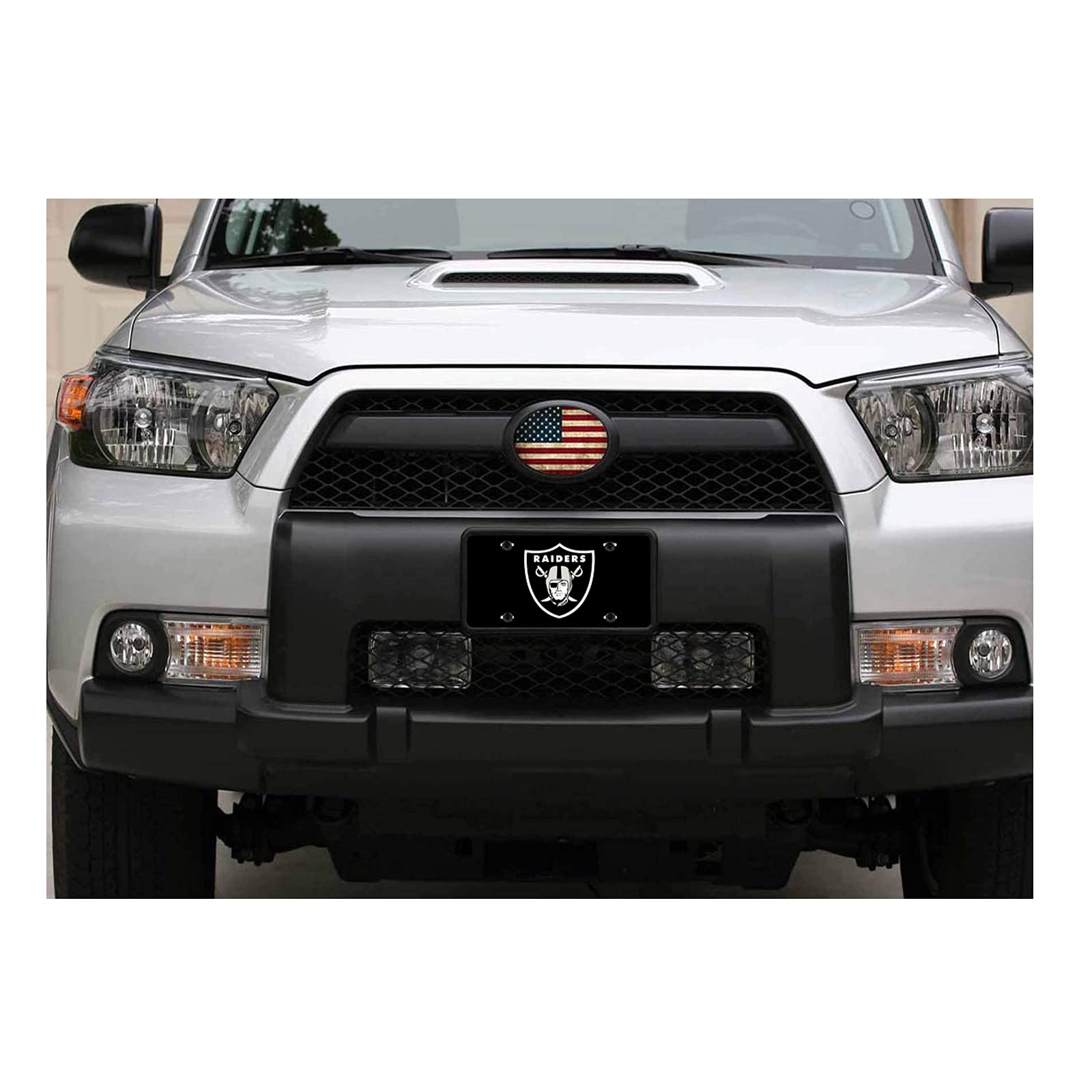 Oakland Raiders NFL Team License Plate Cover - Durable 12x6 Inch Aluminum Car Plate for Men, Women, Boys & Girls - Football Fan Accessories for Tailgating, Game Day & Car Decor
