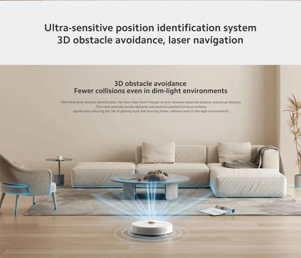 Xiaomi 3S Robot Vacuum Cleaner - Smart WiFi Connected, Strong Suction, Self-Charging - Perfect for Hardwood Floors & Pet Hair Cleaning